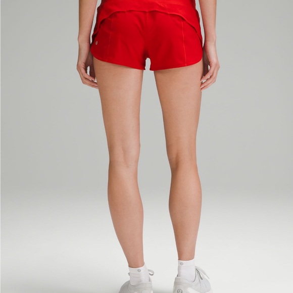Red lululemon speed up shorts - Picture 4 of 4